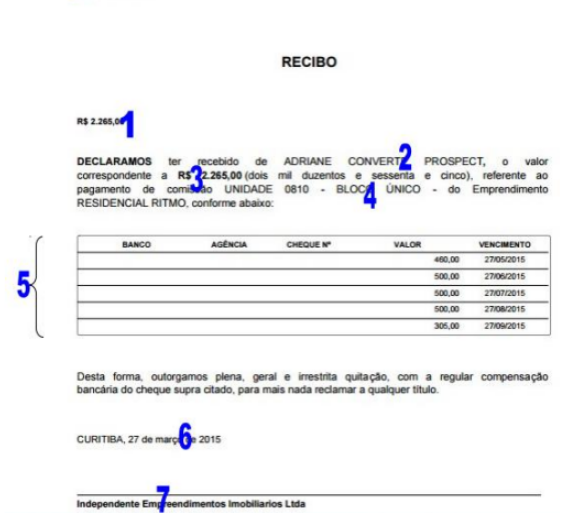Recibo Pagamento de Comissão Pessoa Jurídica